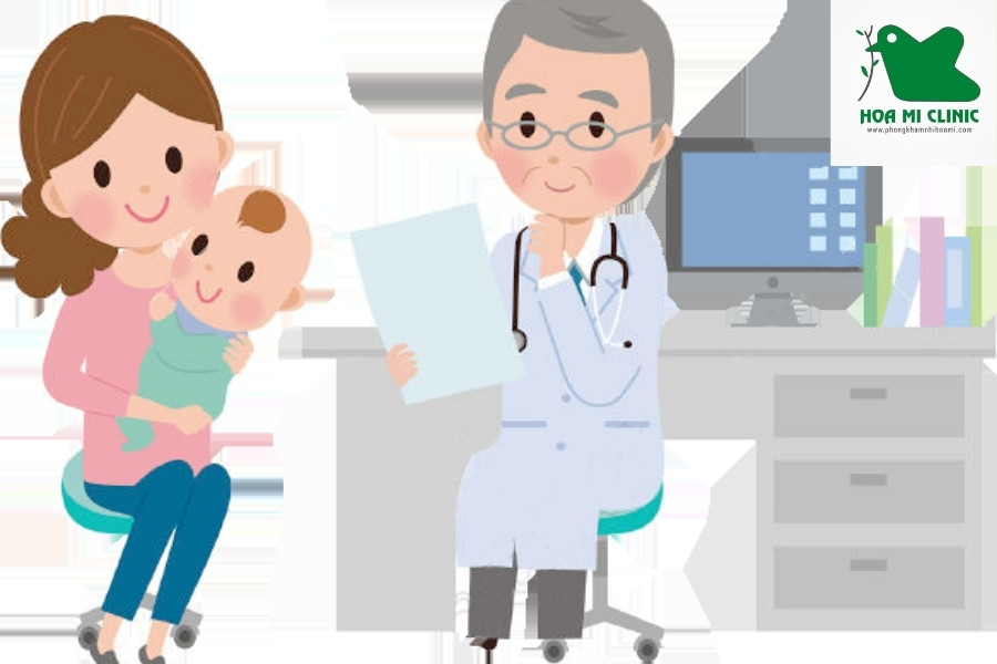 Đưa trẻ bị nôn đến viện khi có kèm theo tiêu chảy