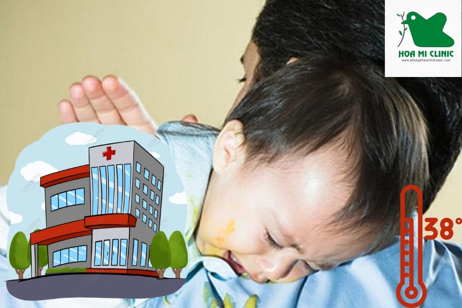 Đưa trẻ đến bệnh viện khi bi sốt cao