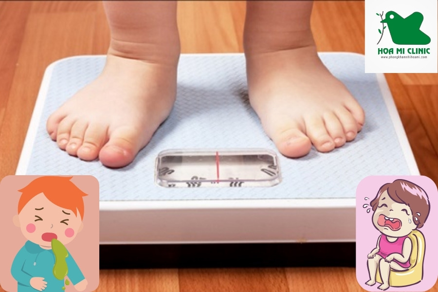 Trẻ bị nôn đi ngoài làm sụt cân