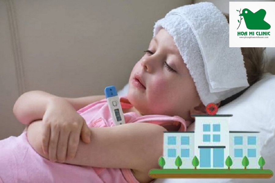 Đưa trẻ đến bệnh viện khi bị sốt quá cao