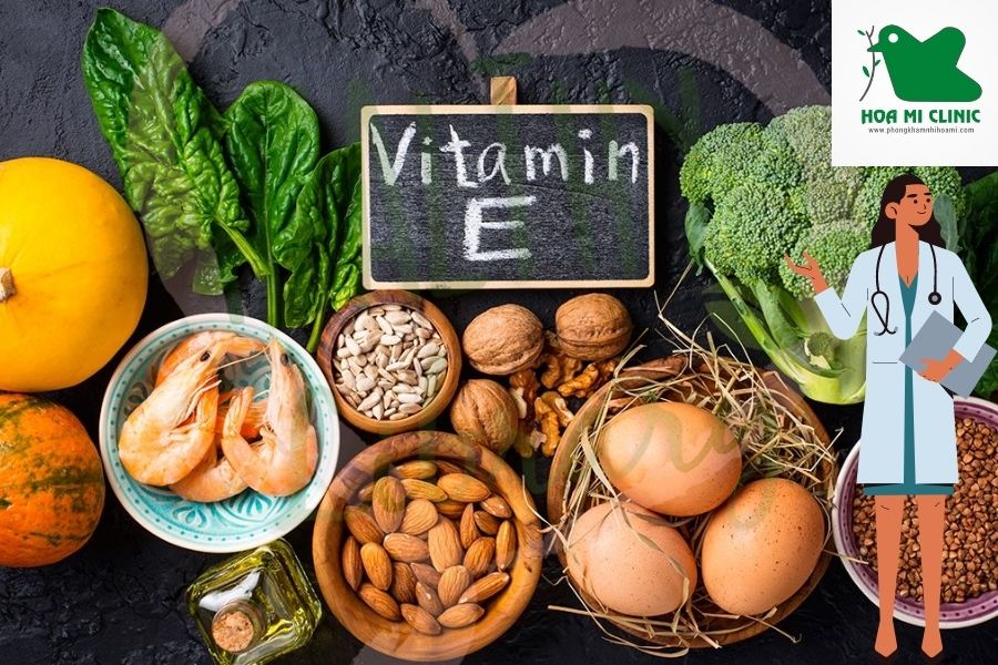 Bổ sung vitamin E đúng cách từ thực phẩm: Trứng, rau xanh, hạnh nhân,...