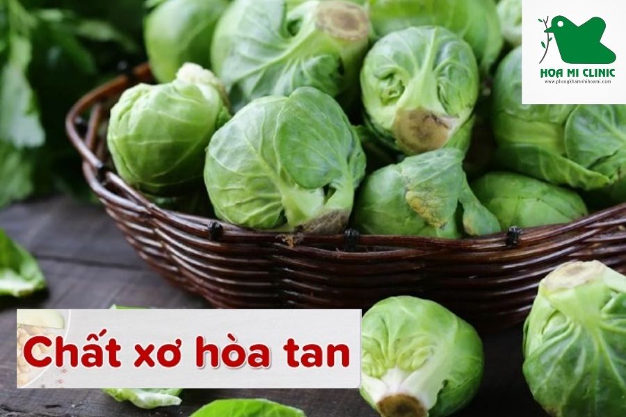 Chất xơ hòa tan có trong thực phẩm nào: Có trong cải Brussels