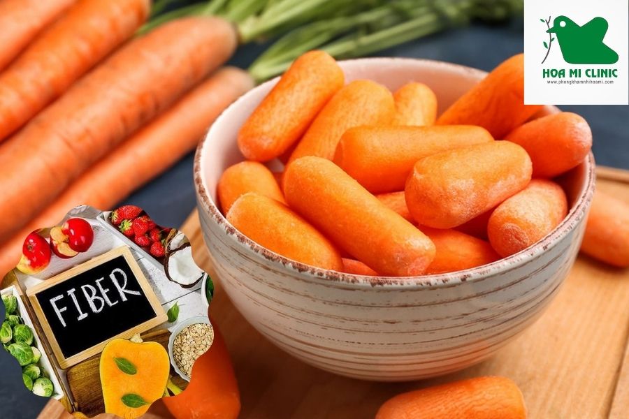 Thực phẩm bổ sung chất xơ cho bé: Củ cà rốt