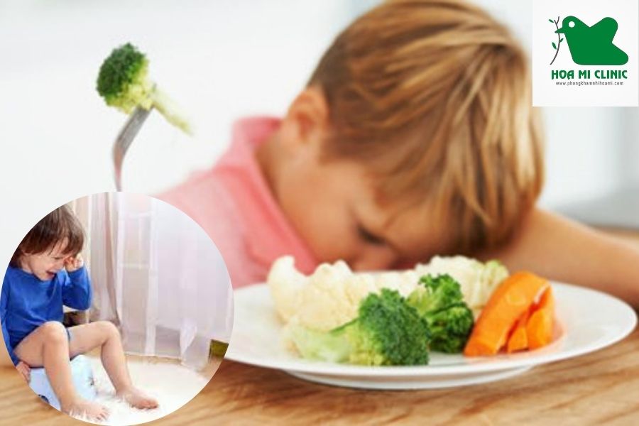 Trẻ bị táo bón do lười ăn rau