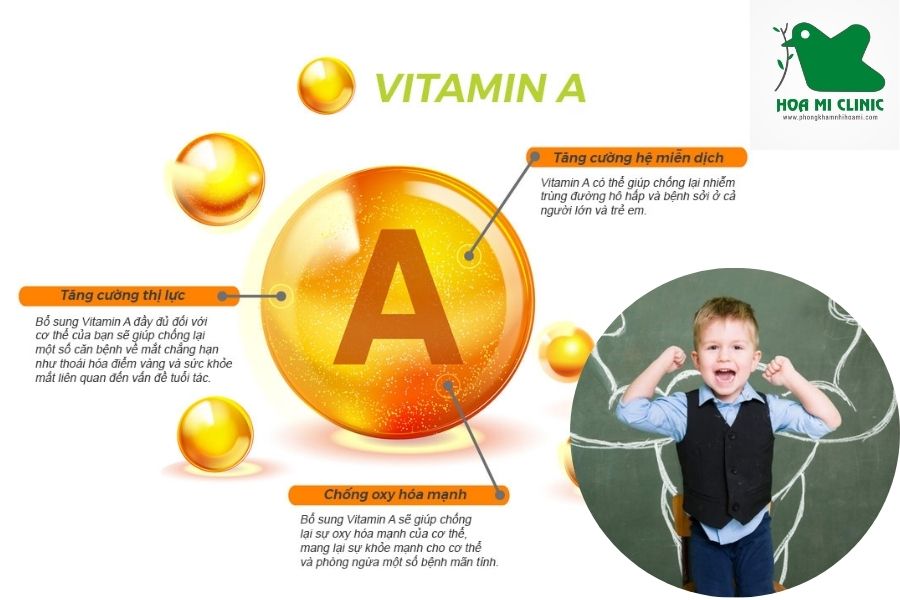 Vitamin A giúp trẻ phát triển toàn diện về thể chất
