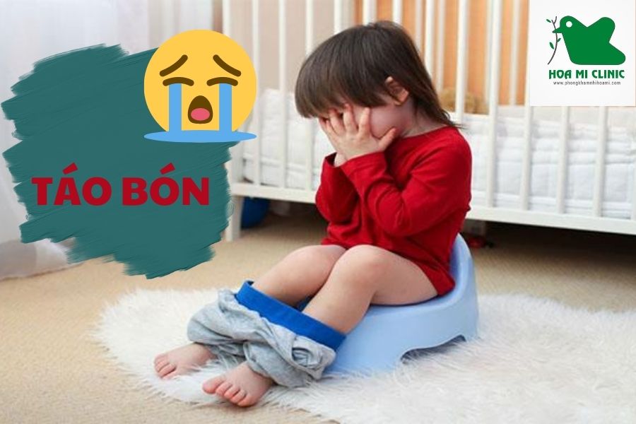 Táo bón làm trẻ khó chịu khi đi đai tiện
