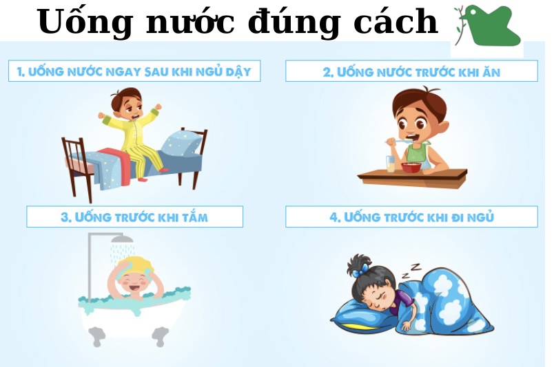 Cho trẻ uống nước đúng cách