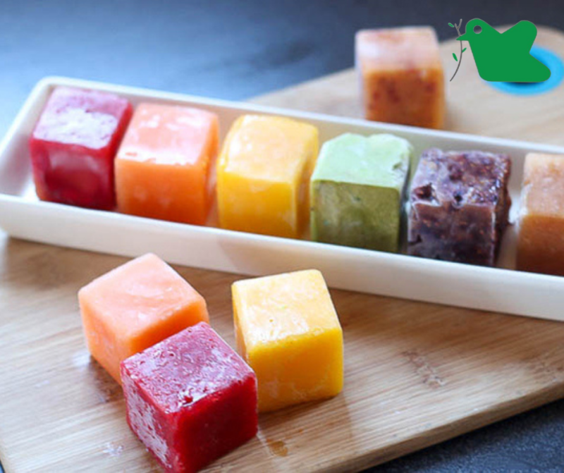 Viên đá thực phẩm đã nấu chín, tán nhuyễn, nghiền nát