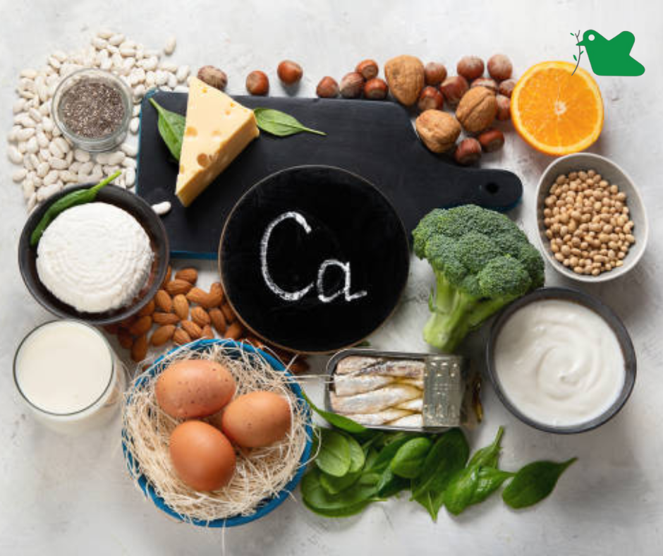 Thực phẩm giàu canxi.